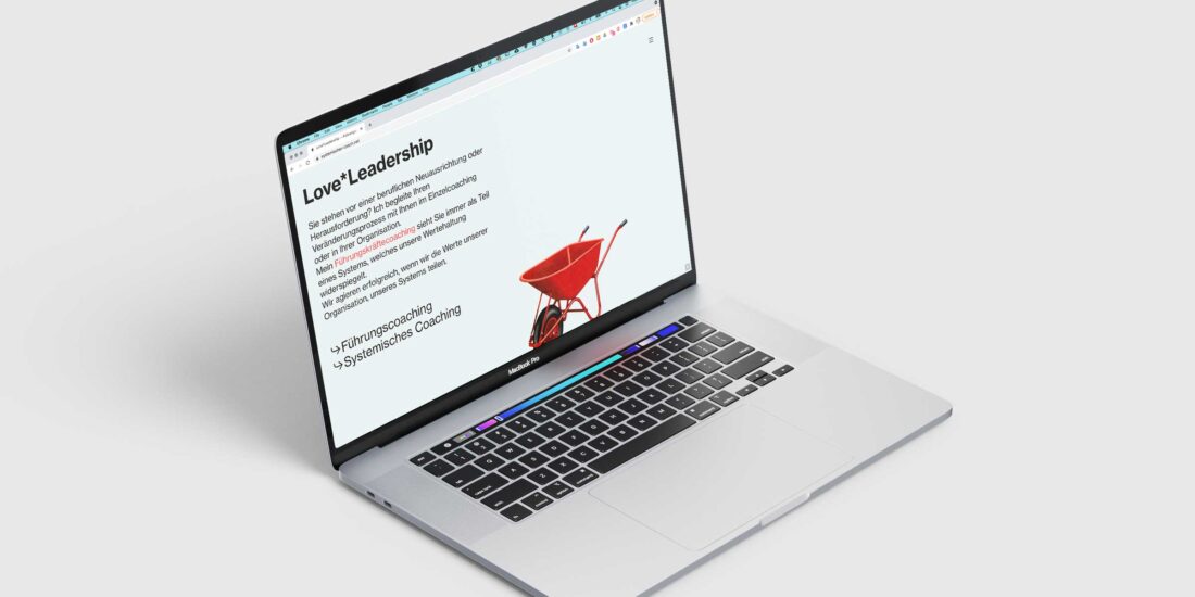 Laptop Homepage Screen Coaching Website