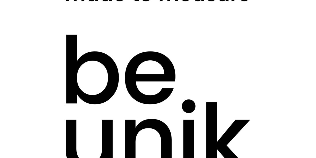 beunik logo typografische wortmarke schwarz