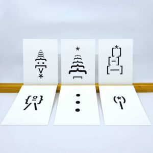 typografisch bilder postkarte