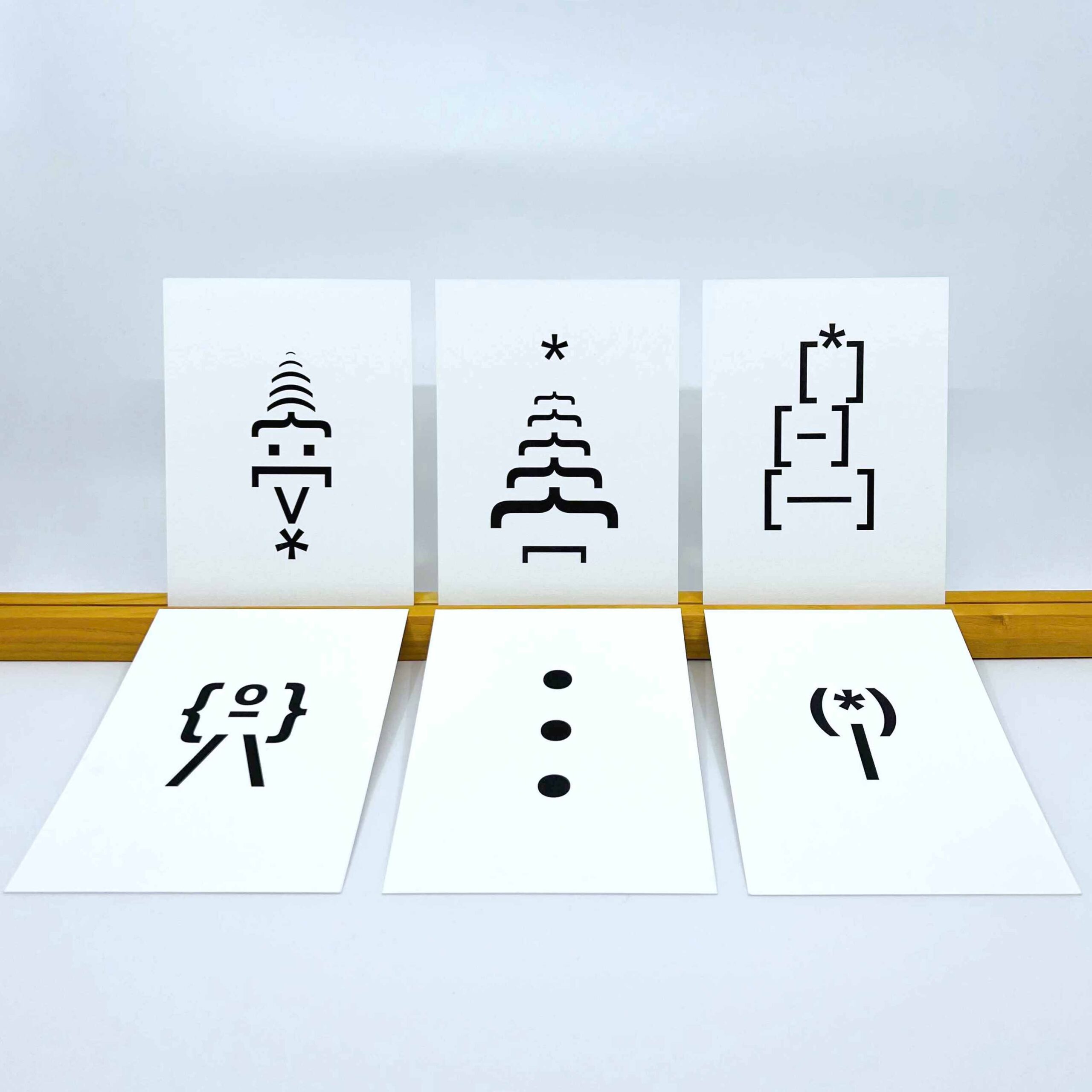 typografisch bilder postkarte