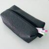 Puffy pouch black, vegan leather