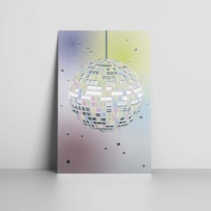 postcard a6 discoball