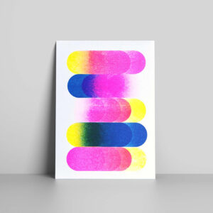 Studio#@& Anne Treichel Riso-Karte Gradient Blue